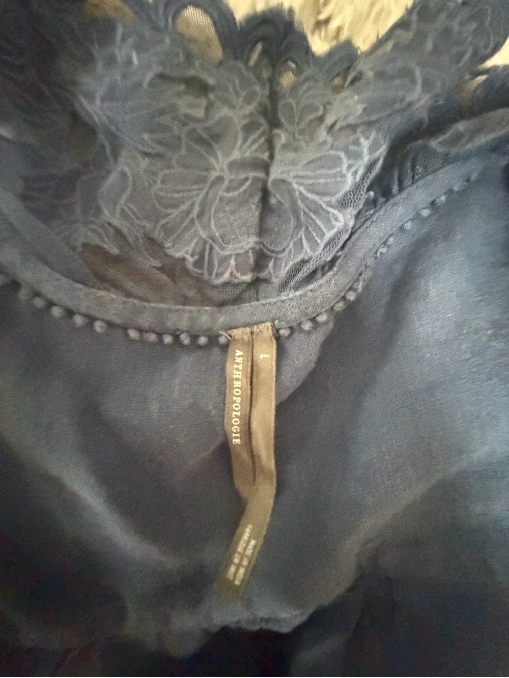 Linen Blend Lace-Collar Blouse - Picture 5 of 9